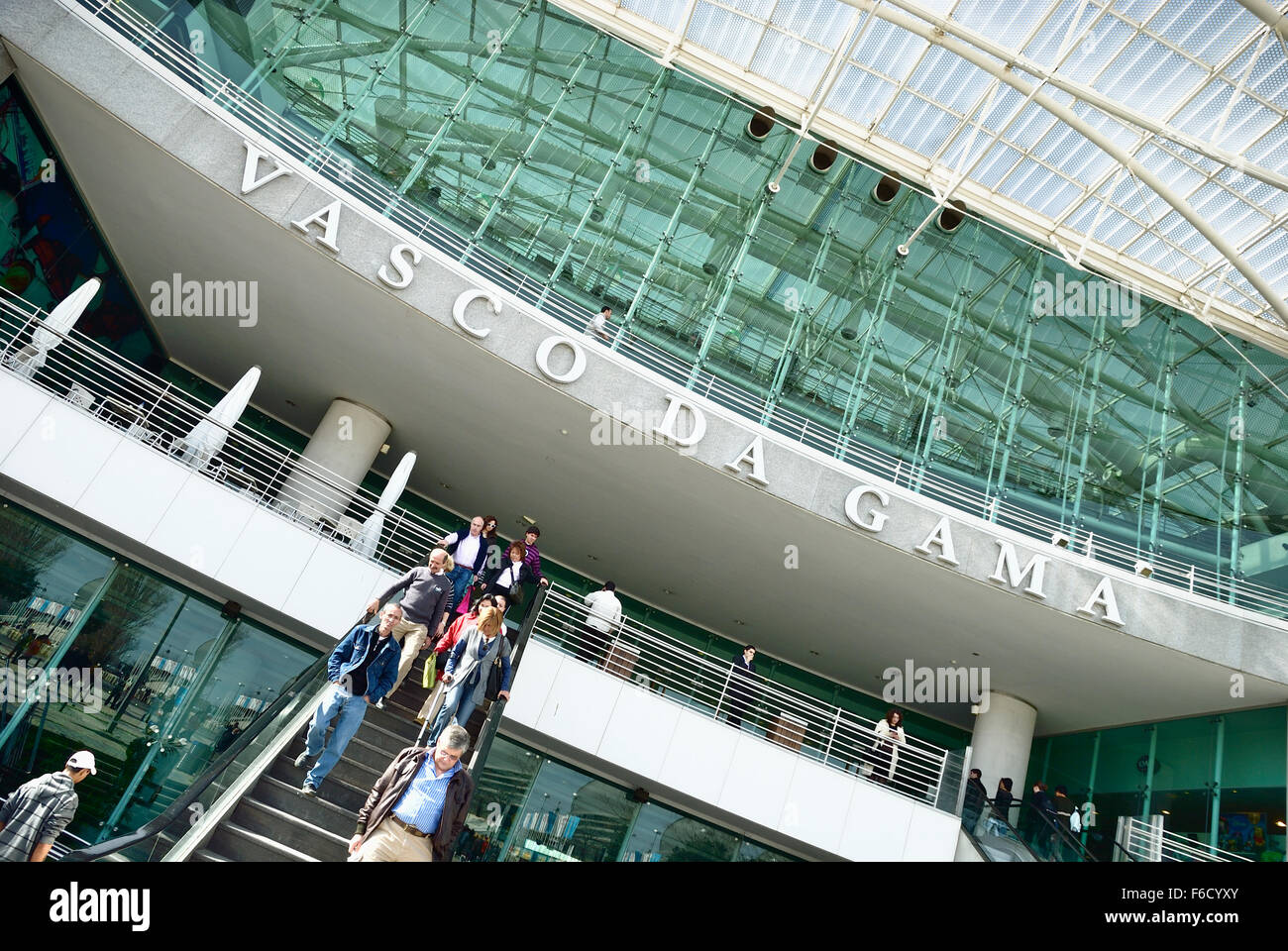 Vasco Da Gama Shopping Mall. Park der Nationen - Parque Das Nacoes - Lissabon. Portugal. Europa. Stockfoto