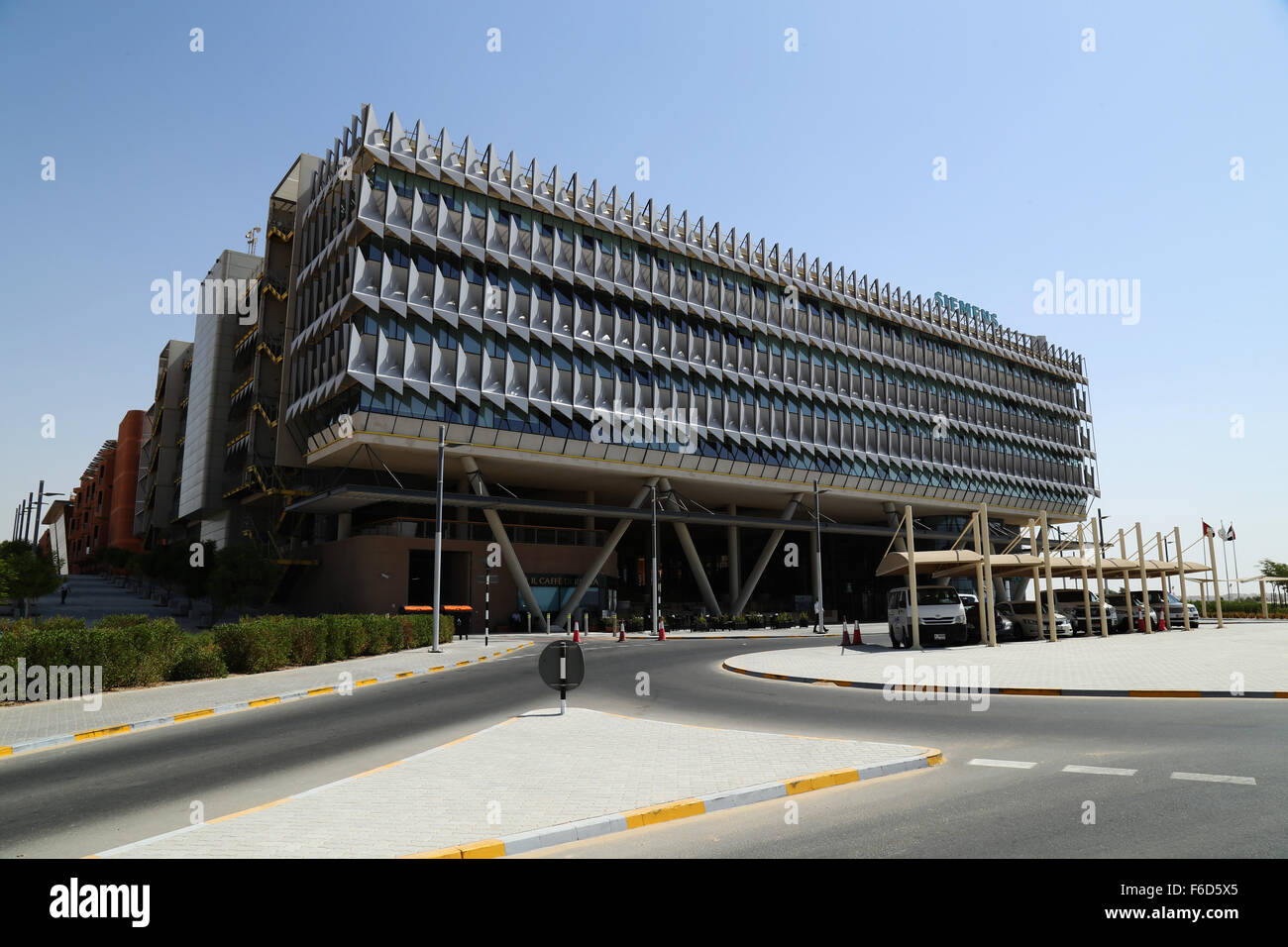 Masdar City, Forschungszentrum - Abu Dhabi Stockfoto