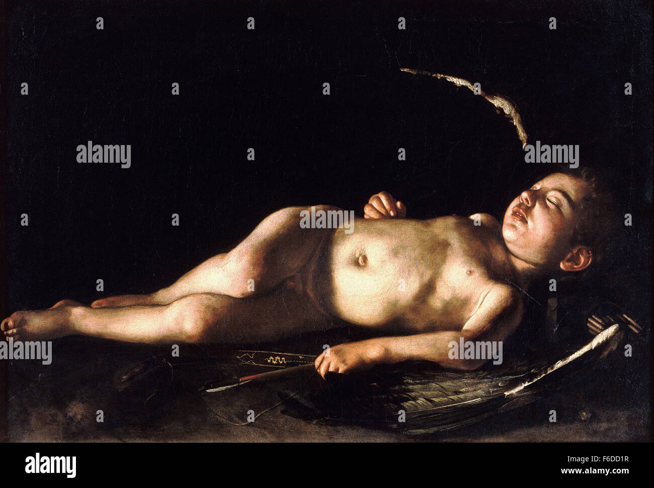 Michelangelo Merisi da Caravaggio - schlafen Amor Stockfoto