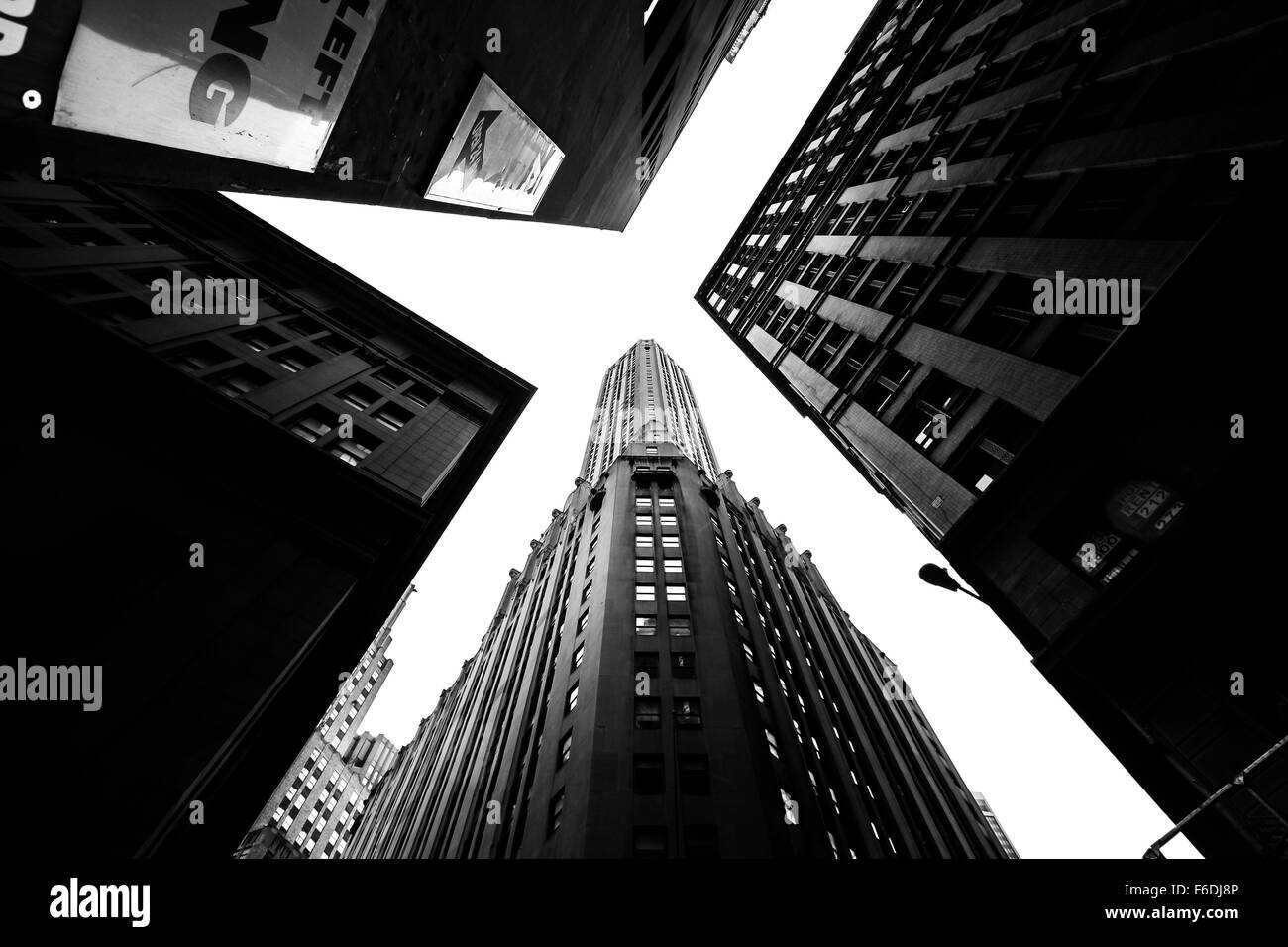 Die Innenstadt von New York City Manhattan Wolkenkratzer Stockfoto