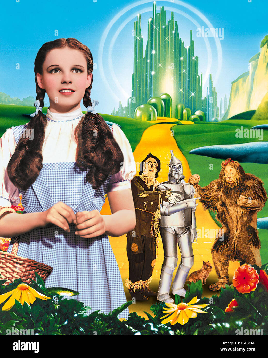 VERÖFFENTLICHT: 12. August 1939 - Film Originaltitel: The Wizard of Oz.  Im Bild: Illustration von JACK HALEY, JUDY GARLAND, Strahl BOLGER, BERT LAHR. Stockfoto