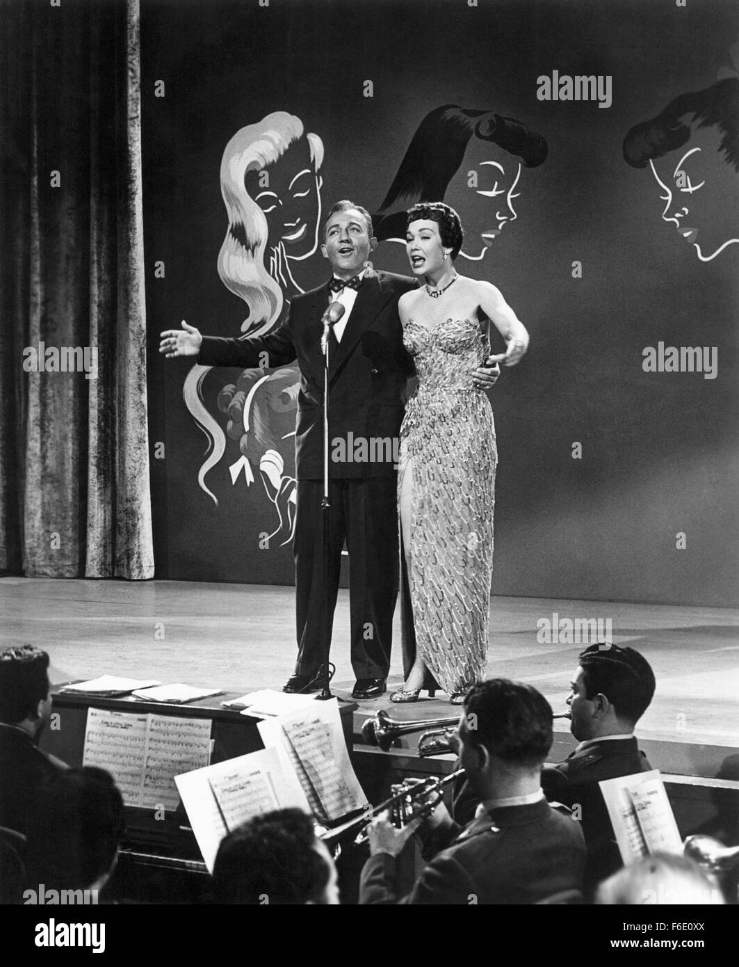 1. Januar 1950 - Bing Crosby und Jane Wyman am Set des Films, nur für dich, 1952 (Bild Kredit: C Glasshouse/Unterhaltung Bilder) Stockfoto