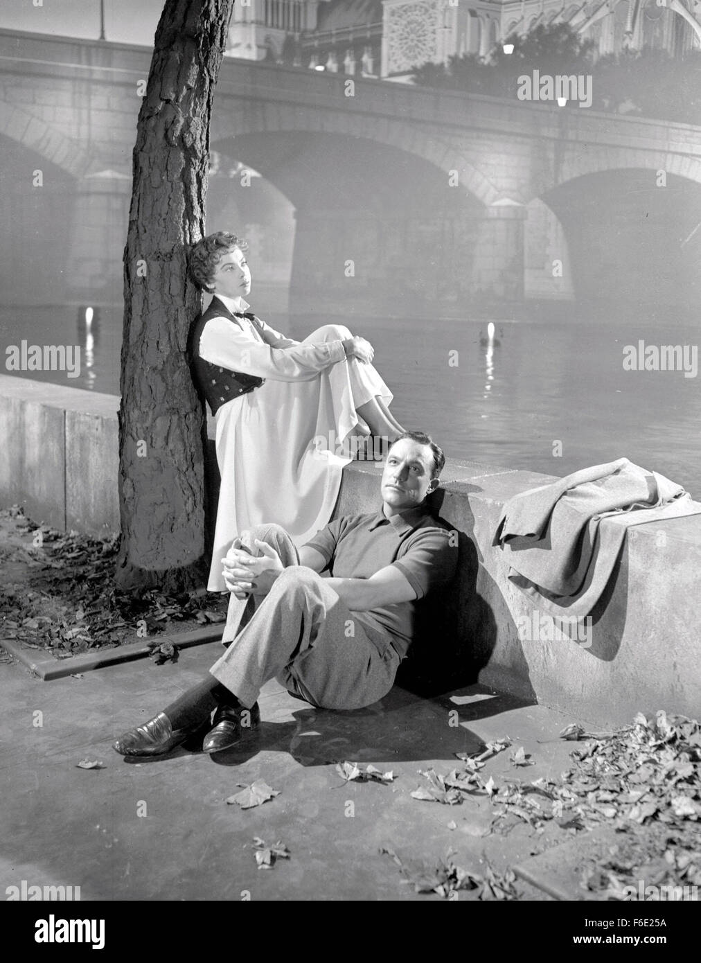 VERÖFFENTLICHT: 4. Oktober 1951 - Film Originaltitel: ein Amerikaner in Paris.  IM BILD: GENE KELLY, LESLIE CARON. Stockfoto