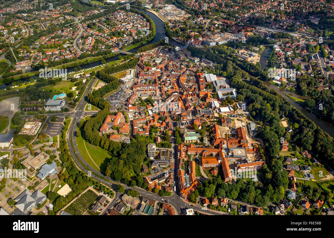 Stadtmitte, Meppen, Emsland, Niedersachsen, Deutschland Stockfoto
