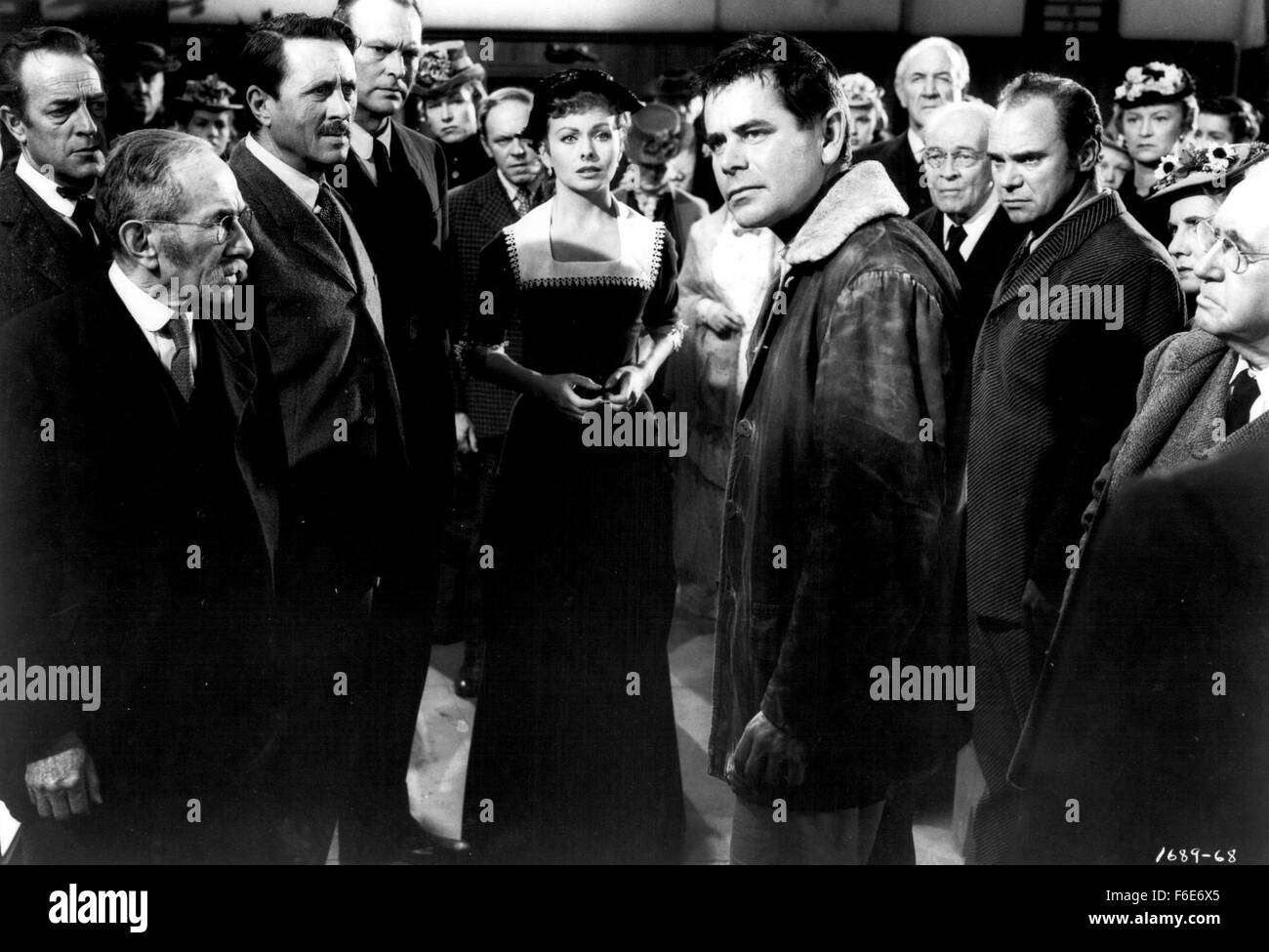 6. Mai 1956; Hollywood, Kalifornien, USA; Szene aus der westlichen "die schnellste Waffe lebendig" unter der Regie von Russelle Rouse Stockfoto