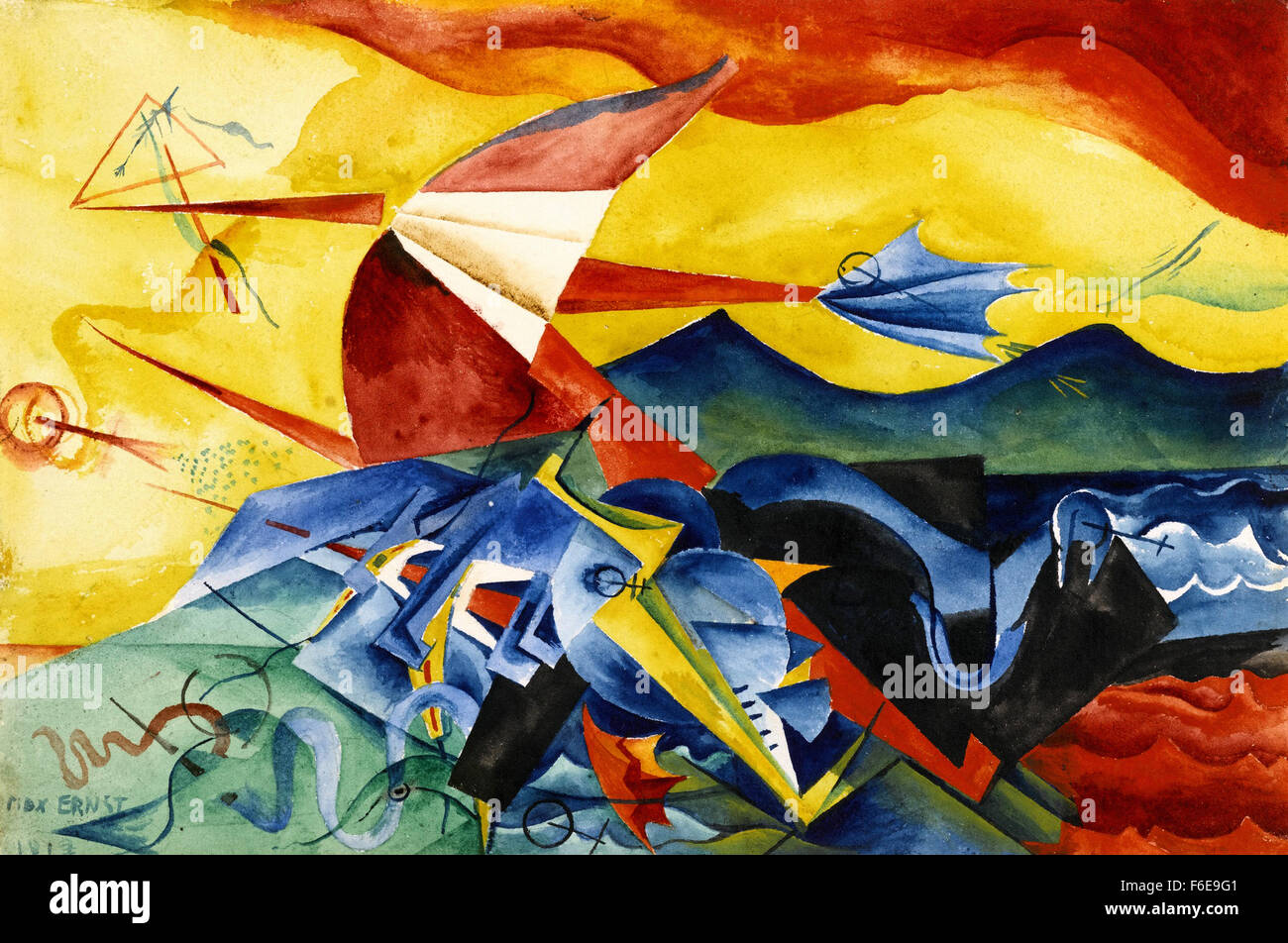 Max Ernst - Zusammensetzung Stockfoto