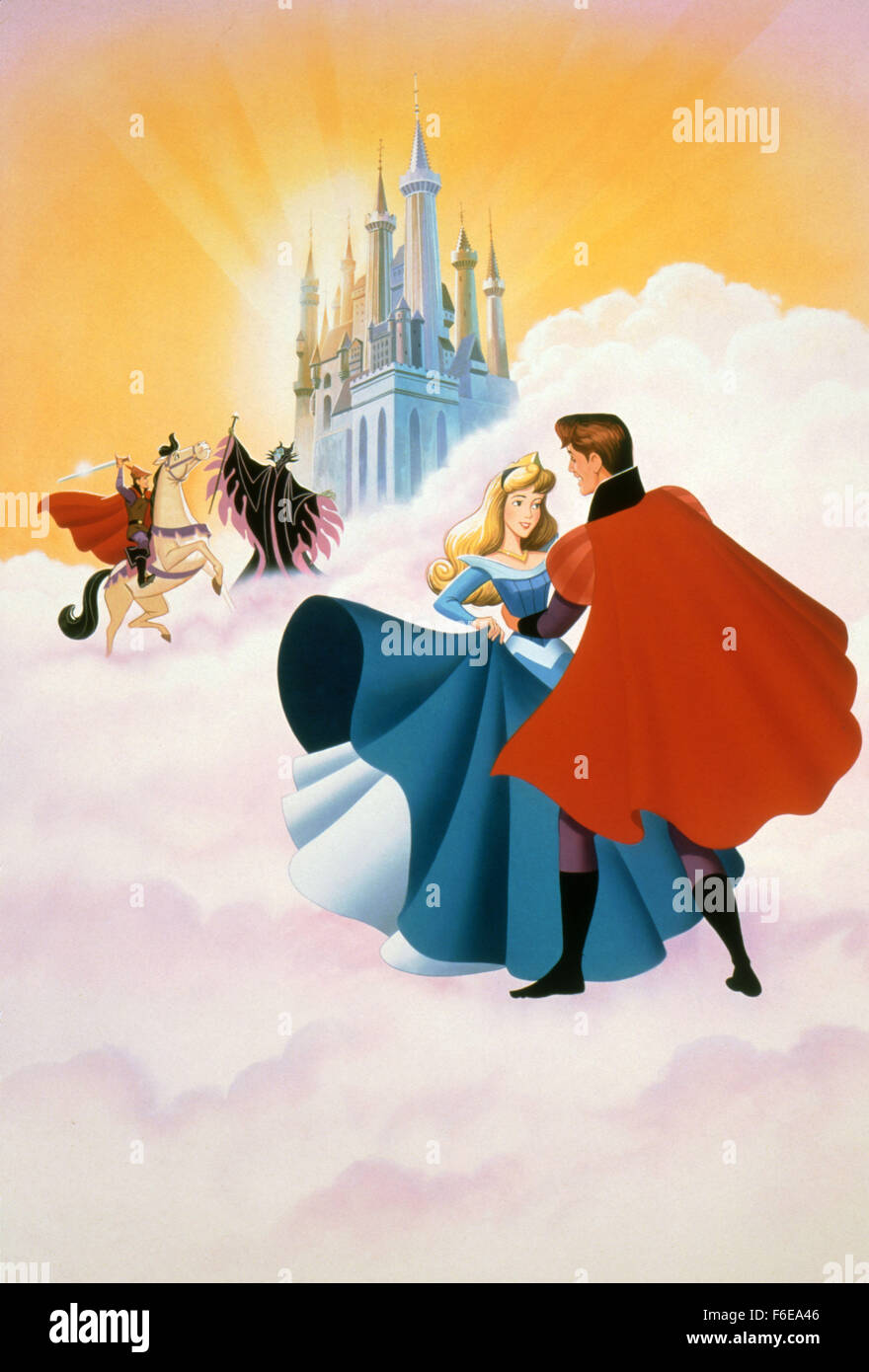 Erscheinungsdatum: 29. Januar 1959. FILMTITEL: Dornröschen. STUDIO: Walt Disney. PLOT: Eine brüskiert boshafte Fee wirft einen Fluch auf eine Prinzessin, die nur ein Prinz mit Hilfe von drei gute Feen brechen kann. IM BILD:. Stockfoto