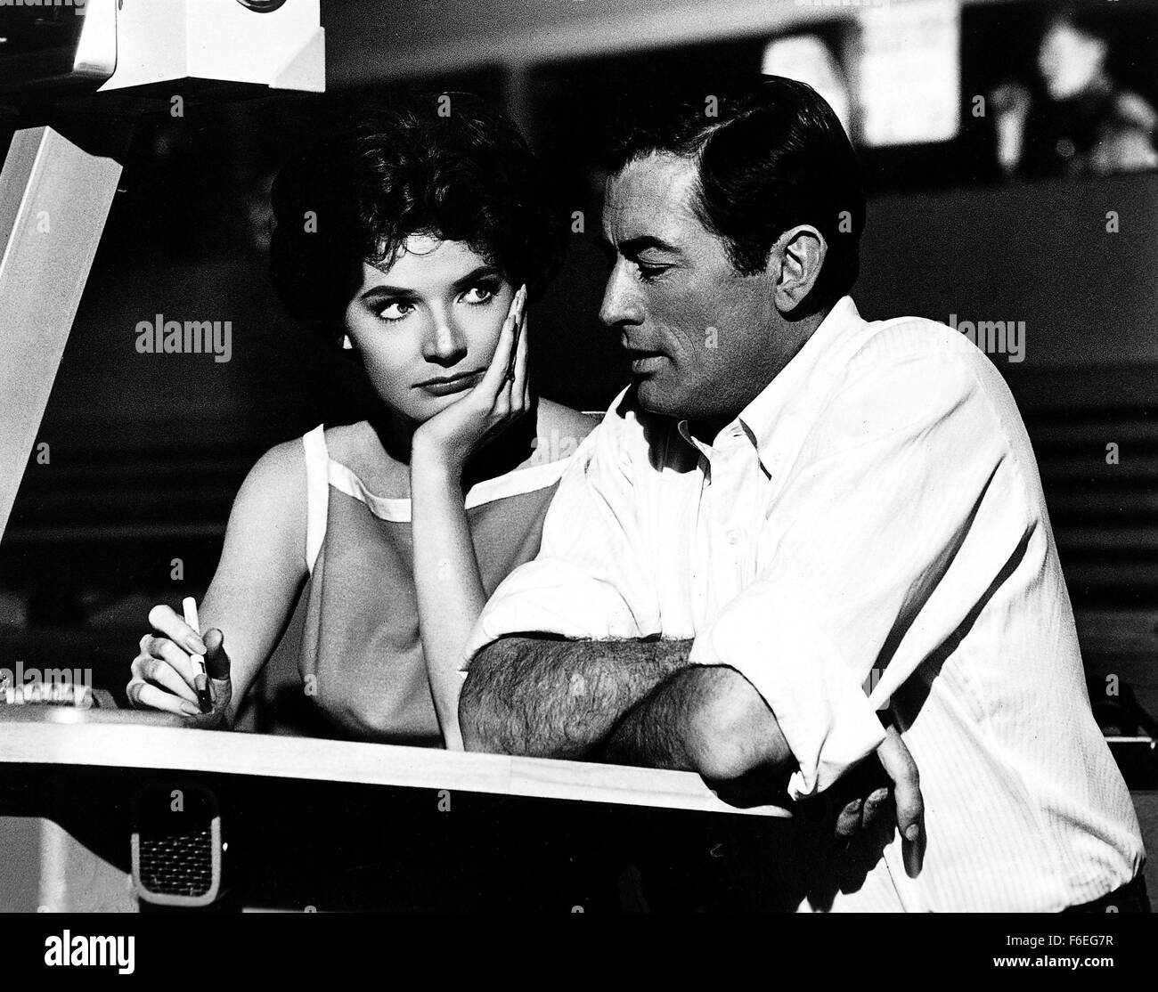 1. Februar 1962; Hollywood, Kalifornien, USA; GREGORY PECK und POLLY BERGEN Stern als Sam und Peggy Bowden in dem packenden Drama "Cape Fear" unter der Regie von J. Lee Thompson Stockfoto