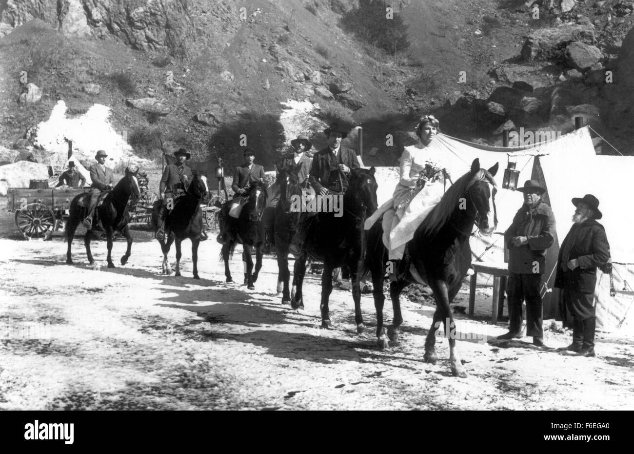 5. Juni 1962; Hollywood, Kalifornien, USA; Szene aus dem westlichen "Ride High Country" unter der Regie von Sam Peckinpah. Stockfoto