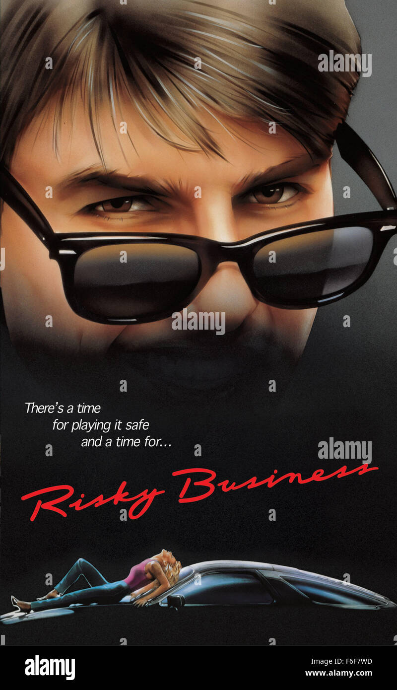 5. August 1983; Los Angeles, Kalifornien, USA; Schauspieler TOM CRUISE stars wie Joel Goodson und REBECCA DE MORNAY als Lana in Geffen Pictures Komödie, "Risky Business". Unter der Regie von Paul Brickman. Stockfoto