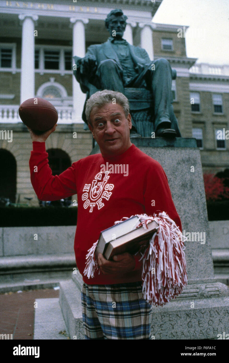 13. Juni 1986; Los Angeles, Kalifornien, USA; RODNEY DANGERFIELD als Thornton Melone in der Comic-Film "Back to School" unter der Regie von Alan Metter. Stockfoto