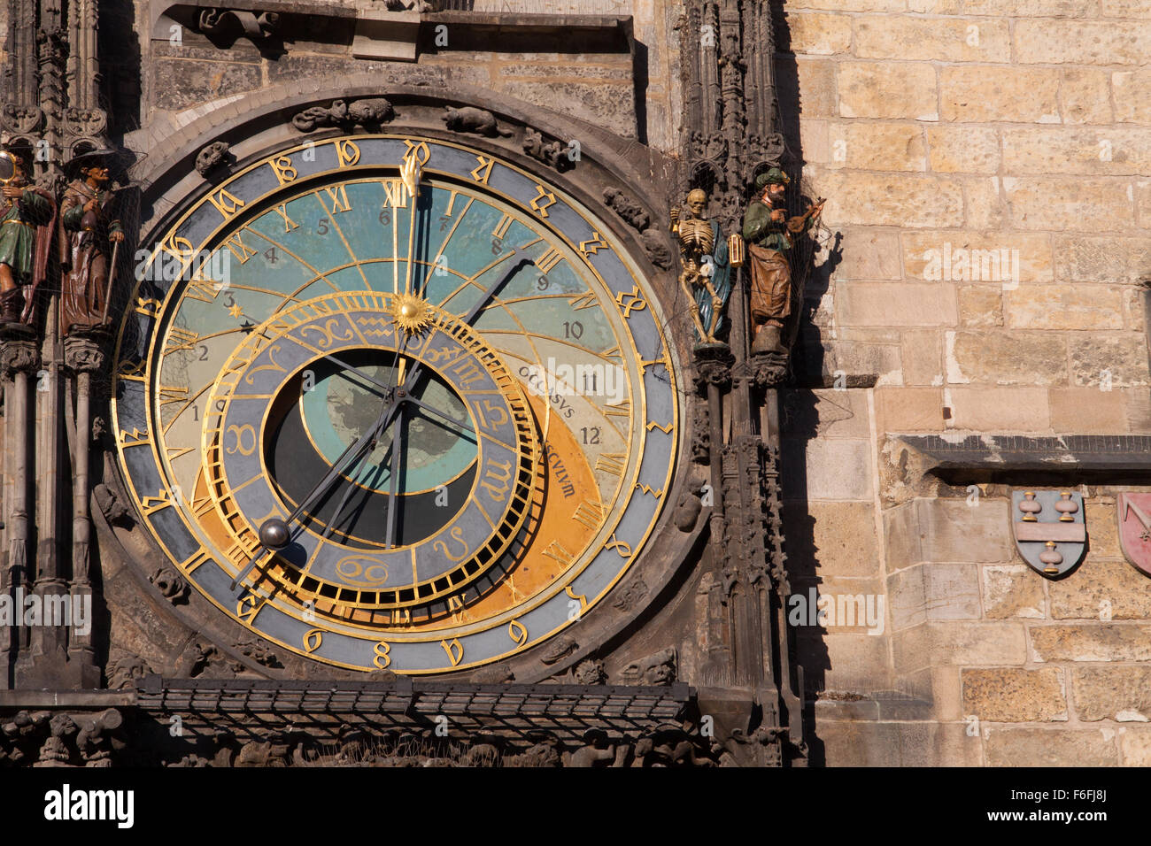 Prager Orloj astronomische Uhr Stockfoto