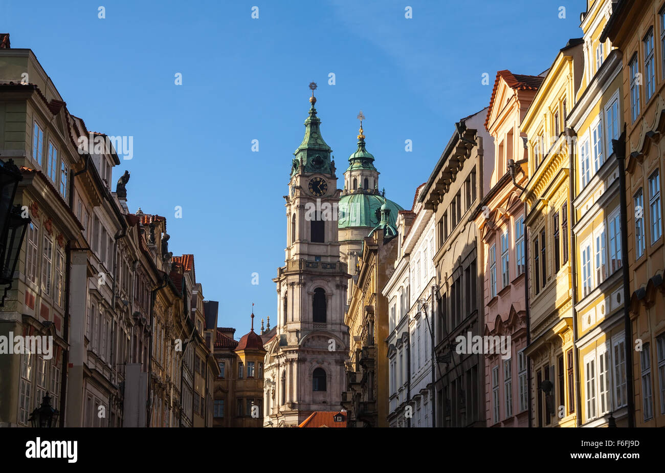 Street View von Prag. Stockfoto