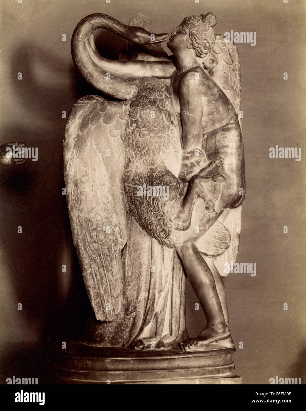 Leda und der Schwan, griechische Skulptur Stockfoto