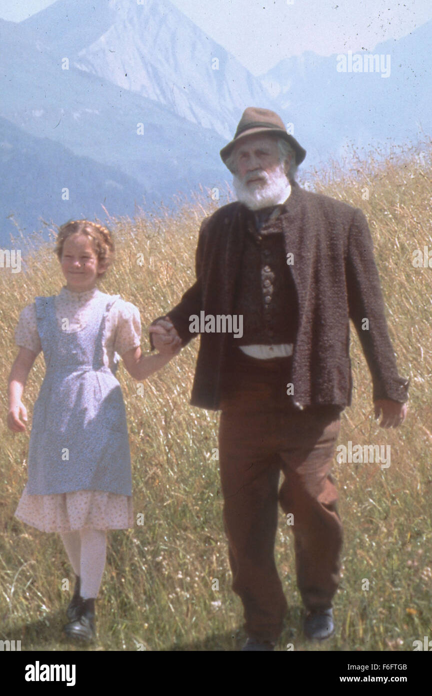 18. Juni 1993; SALZBURG, ÖSTERREICH; Schauspieler NOLEY THORNTON stars wie Heidi und JASON ROBARDS stars wie des Großvaters im "Heidi". Stockfoto