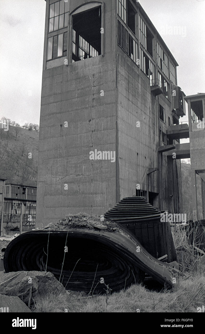 Verlassenen Zeche, Südwales. Hafodrynys war ein Drift-Mine, die ein weißer Elefant war. Das Bergwerk wurde 1966 geschlossen. Stockfoto