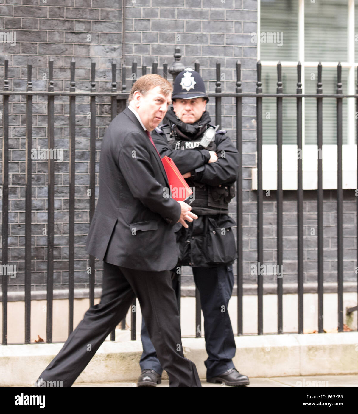 Downing Street, London, UK. 17. November 2015. John Whittingdale MP, UK Kultur, Medien und Sport Sekretär Credit: Ian Davidson/Alamy Live-Nachrichten Stockfoto
