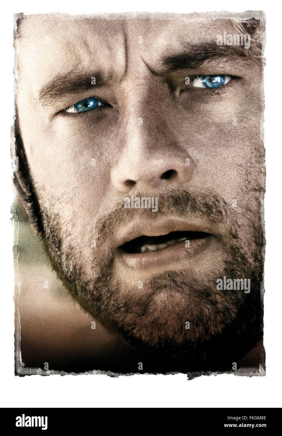 FREIGEGEBEN: 12. Dezember 2000 - Film Originaltitel: Cast Away - im Bild: Schauspieler TOM HANKS in dem Film Cover Stockfoto
