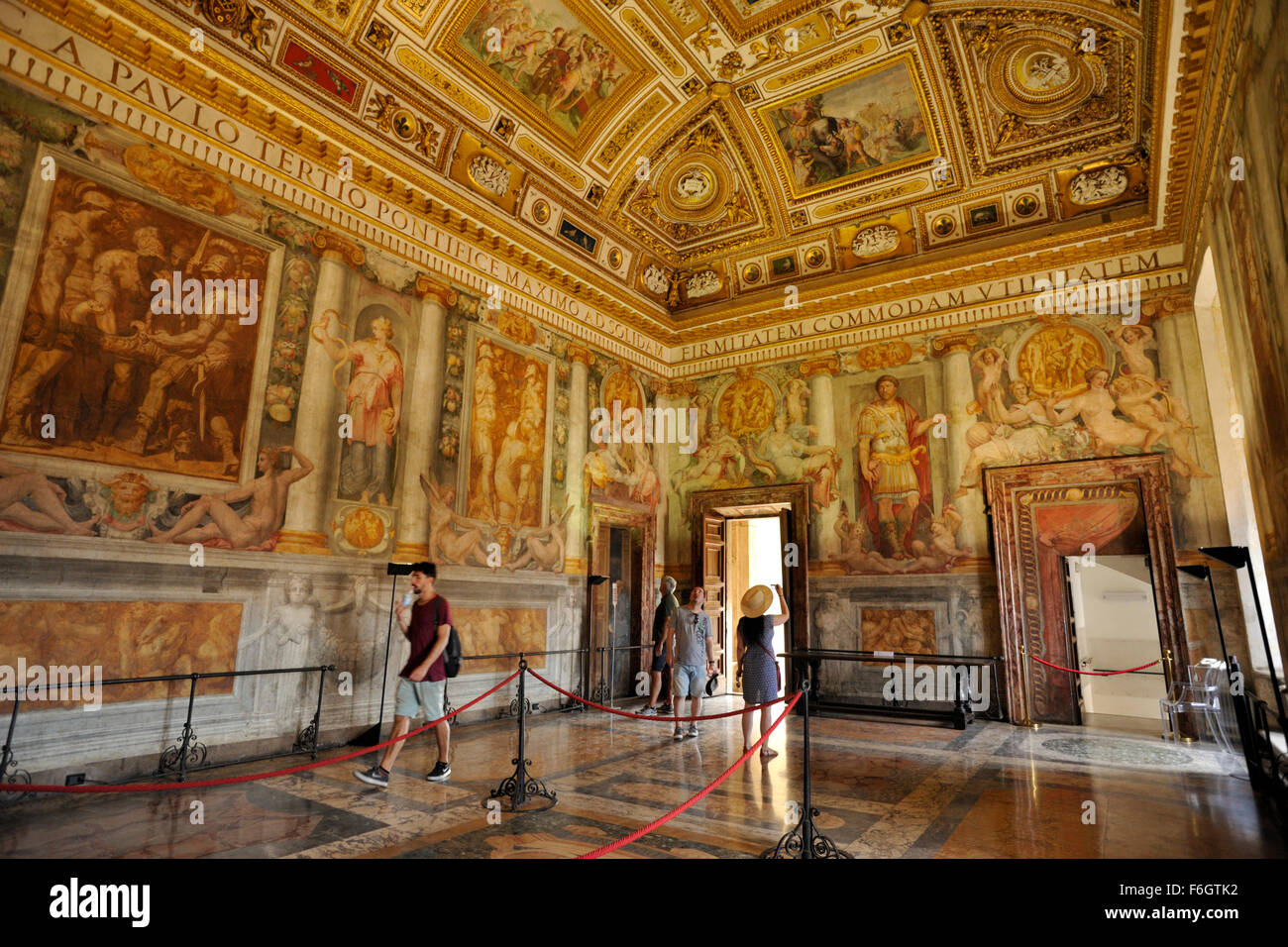 Italien, Rom, Castel Sant'Angelo, Innenraum des Schlosses, Saal Paolina Stockfoto