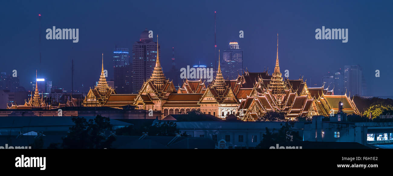 Panorama der Grand Palace in Bangkok Stockfoto