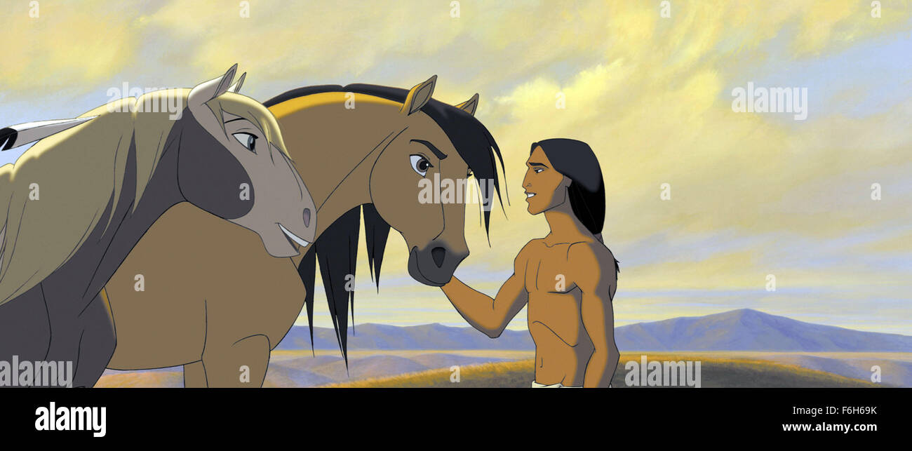 18. Mai 2002; Hollywood, Kalifornien, USA; Szene aus der Familie Animation '' Geist: Stallion Of The Cimarron'' Regie: Kelly Asbury und Lorna Cook. Stockfoto