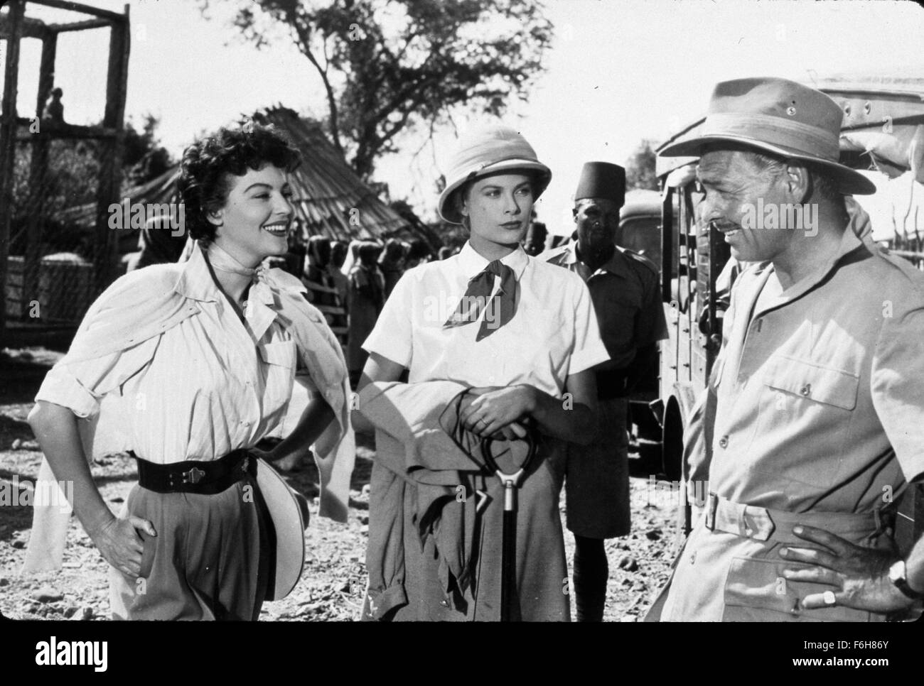 1953, Filmtitel: MOGAMBO, Regie: JOHN FORD, Studio: MGM, Bild: JOHN FORD, CLARK GABLE, AVA GARDNER. (Bild Kredit: SNAP) Stockfoto