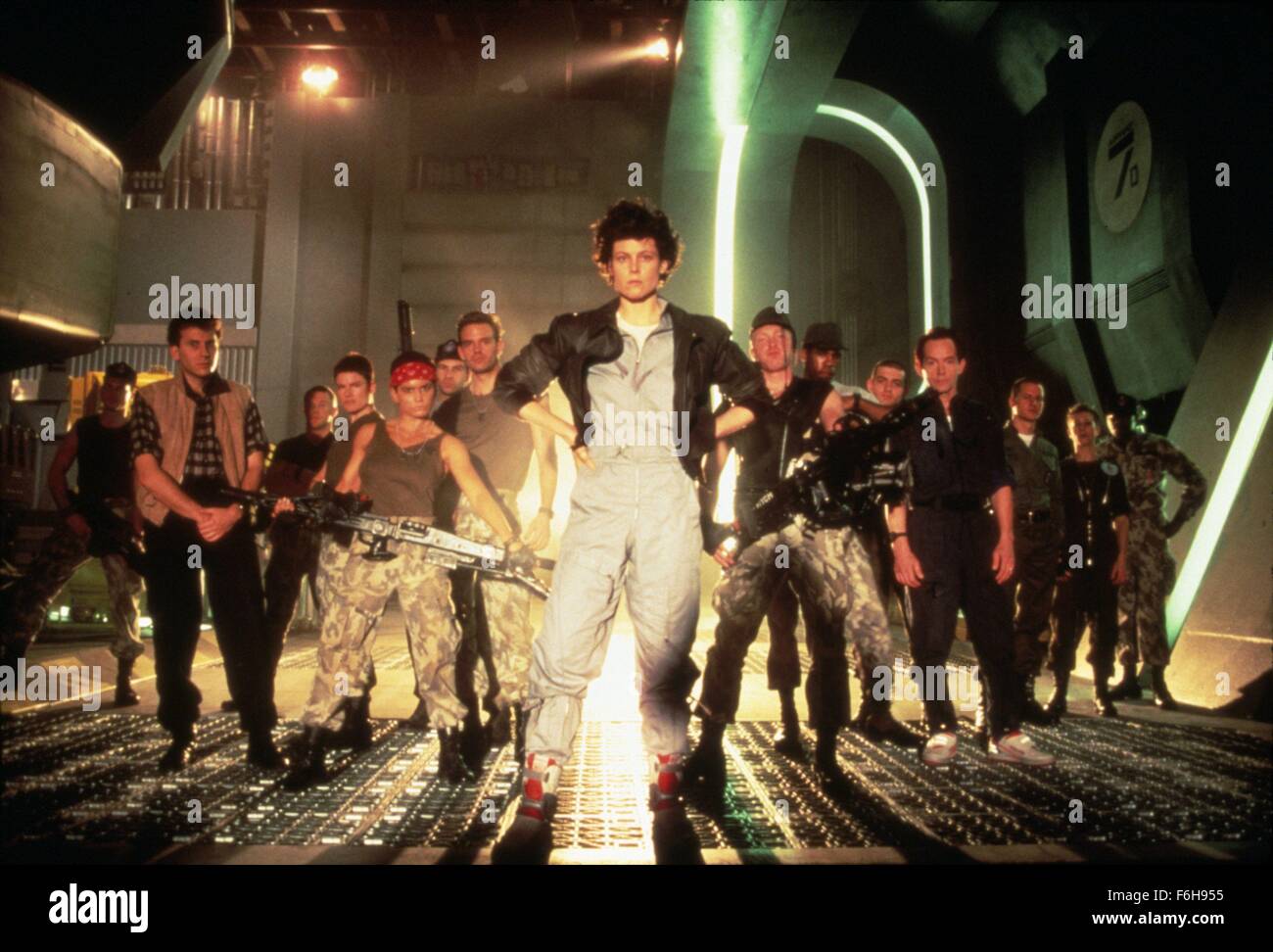 Filmtitel 1986: ALIENS, Regie: JAMES CAMERON, im Bild: JAMES CAMERON, ENSEMBLE. (Bild Kredit: SNAP) Stockfoto