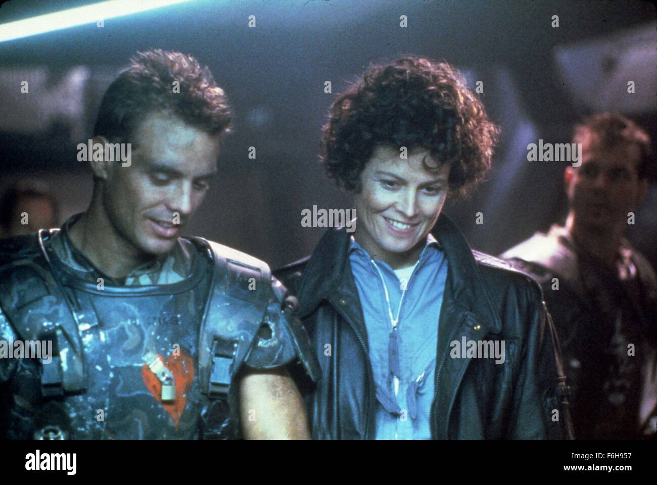 Filmtitel 1986: ALIENS, Regie: JAMES CAMERON, im Bild: MICHAEL BIEHN, JAMES CAMERON. (Bild Kredit: SNAP) Stockfoto