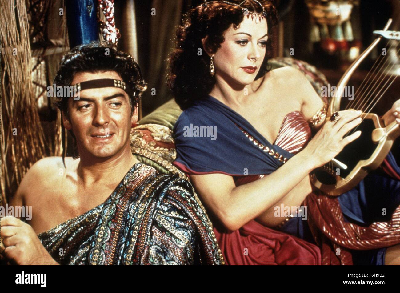 Filmtitel 1949: SAMSON und DELILAH, Regie: CECIL B DeMILLE, Studio: PARAMOUNT, abgebildet: CECIL B DeMILLE, HEDY LAMARR. (Bild Kredit: SNAP) Stockfoto