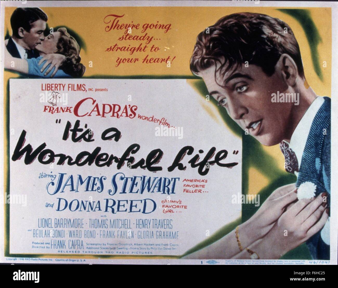 1946, Filmtitel: Es ist ein wundervolles Leben, Regie: FRANK CAPRA, Studio: RKO, im Bild: FRANK CAPRA, DONNA REED. (Bild Kredit: SNAP) Stockfoto