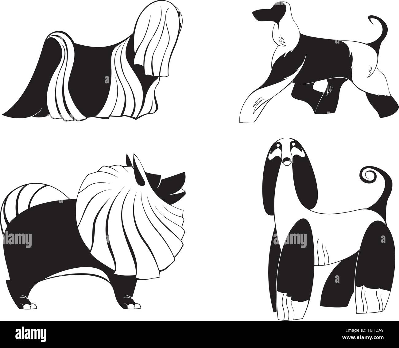 Vektor Hund Kunst Illustrationen für Design Stock Vektor