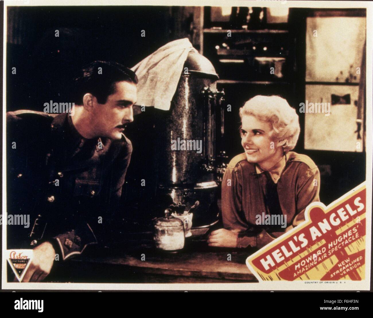 1930, film Title: HELLS ANGELS, Regisseur: HOWARD HUGHES, abgebildet: DOUGLAS GILMORE, JEAN HARLOW. (Bild Kredit: SNAP) Stockfoto