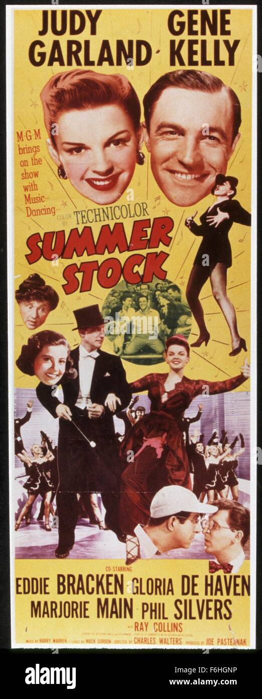 1950, Filmtitel: Sommertheater, Regie: CHARLES WALTERS, Studio: MGM, abgebildet: JUDY GARLAND, GENE KELLY. (Bild Kredit: SNAP) Stockfoto
