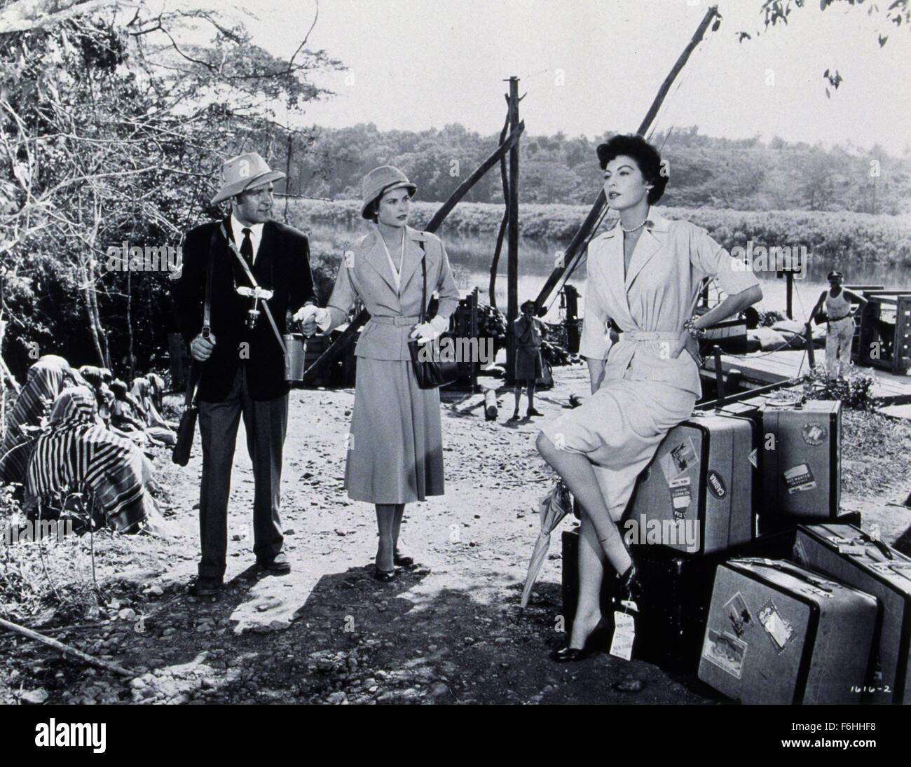 1953, Filmtitel: MOGAMBO, Regie: JOHN FORD, Studio: MGM, Bild: JOHN FORD, AVA GARDNER, GRACE KELLY. (Bild Kredit: SNAP) Stockfoto