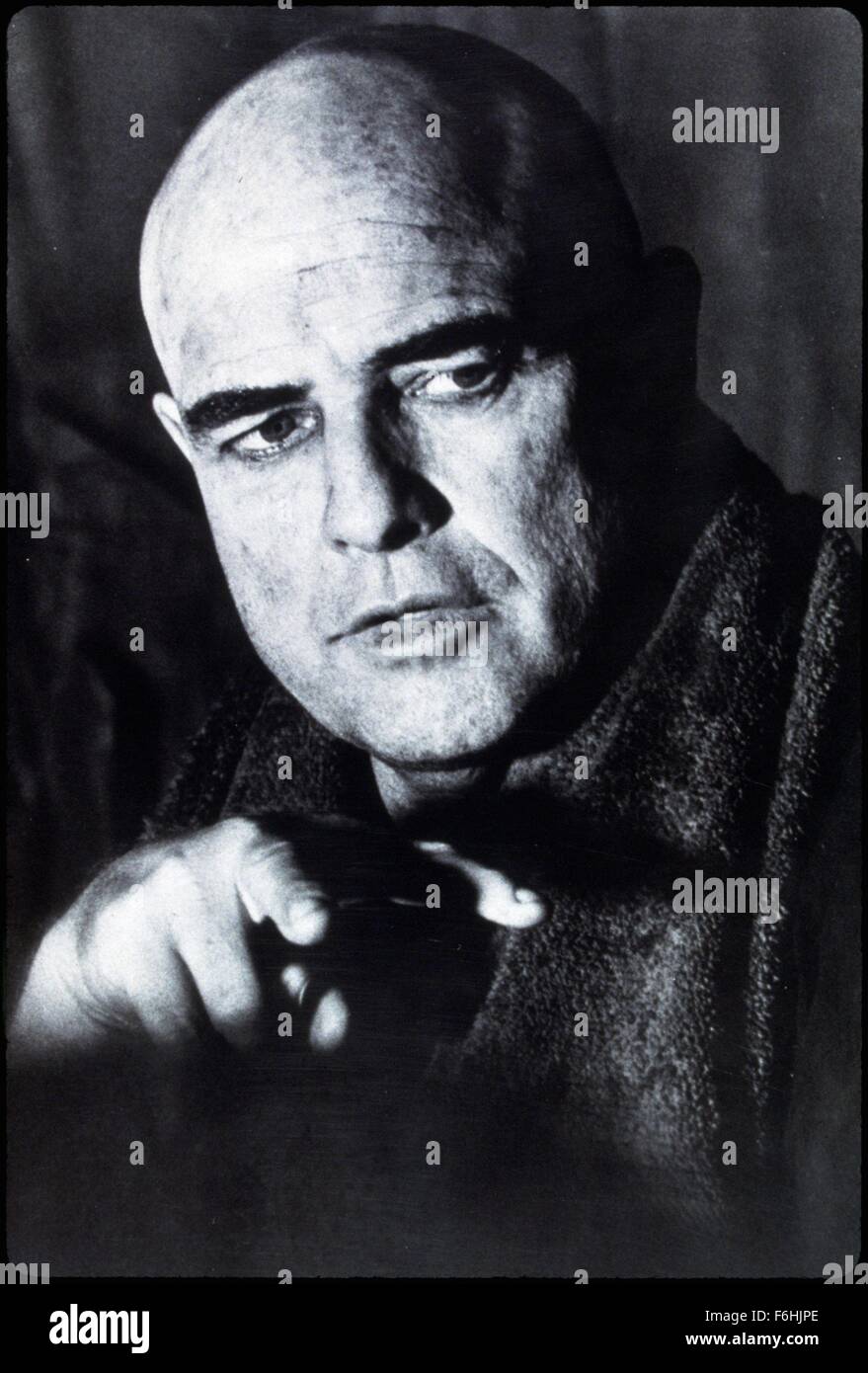 1979, Filmtitel: APOCALYPSE NOW, Regie: FRANCIS FORD COPPOLA, abgebildet: MARLON BRANDO. (Bild Kredit: SNAP) Stockfoto