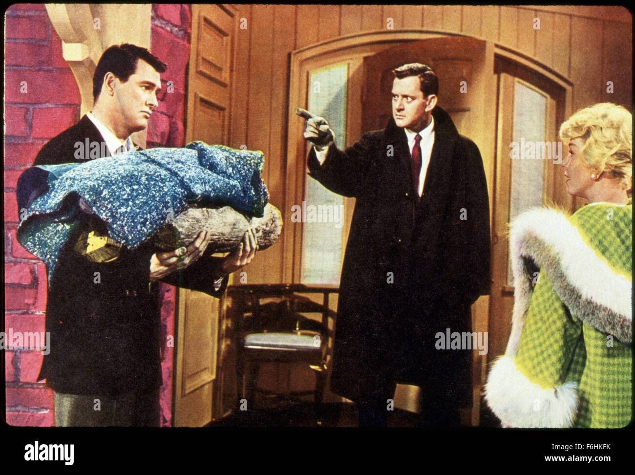 1959, Filmtitel: BETTGEFLÜSTER, Regie: MICHAEL GORDON, Studio: UNIV, im Bild: MICHAEL GORDON, DORIS DAY, ROCK HUDSON. (Bild Kredit: SNAP) Stockfoto