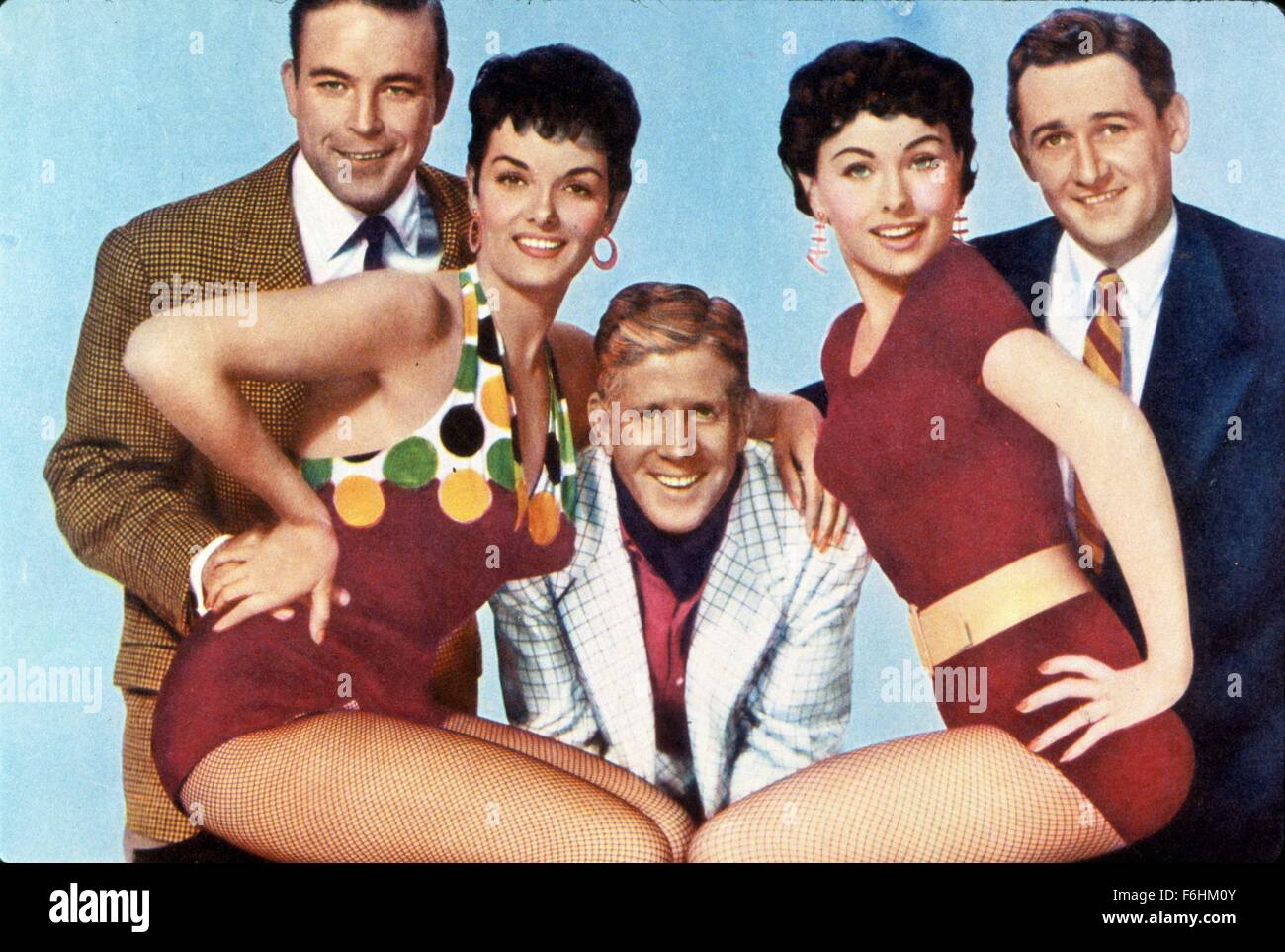 1955, Filmtitel: Herren heiraten BRÜNETTEN, Regie: RICHARD Verkauf, Studio: UA, im Bild: SCOTT BRADY, JEANNE CRAIN, ENSEMBLE, JANE RUSSELL, RICHARD SALE, RUDY VALLEE. (Bild Kredit: SNAP) Stockfoto