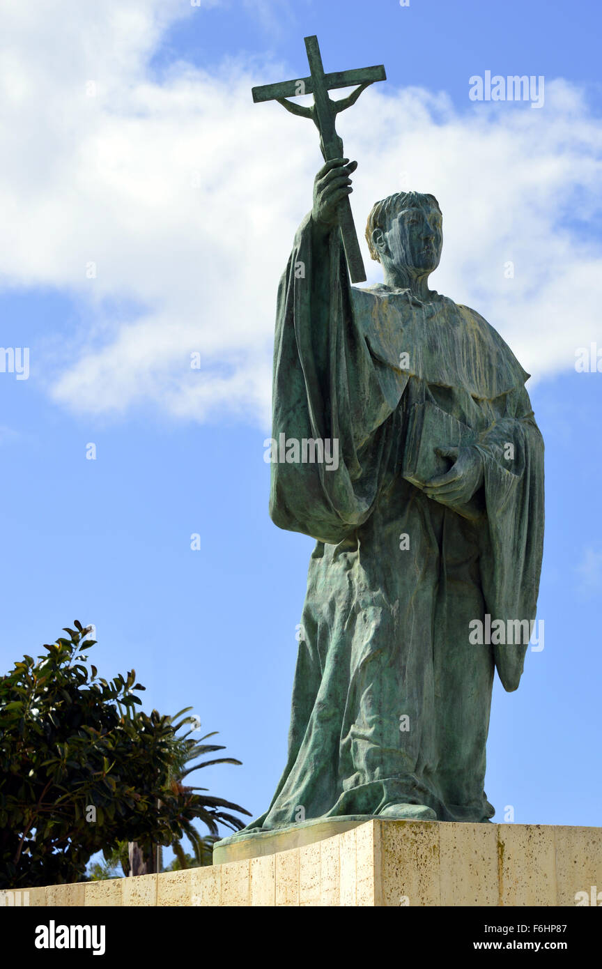 Statue des portugiesischen Schutzpatron der Fischer in der Algarve S. Gonçalo De La Stockfoto