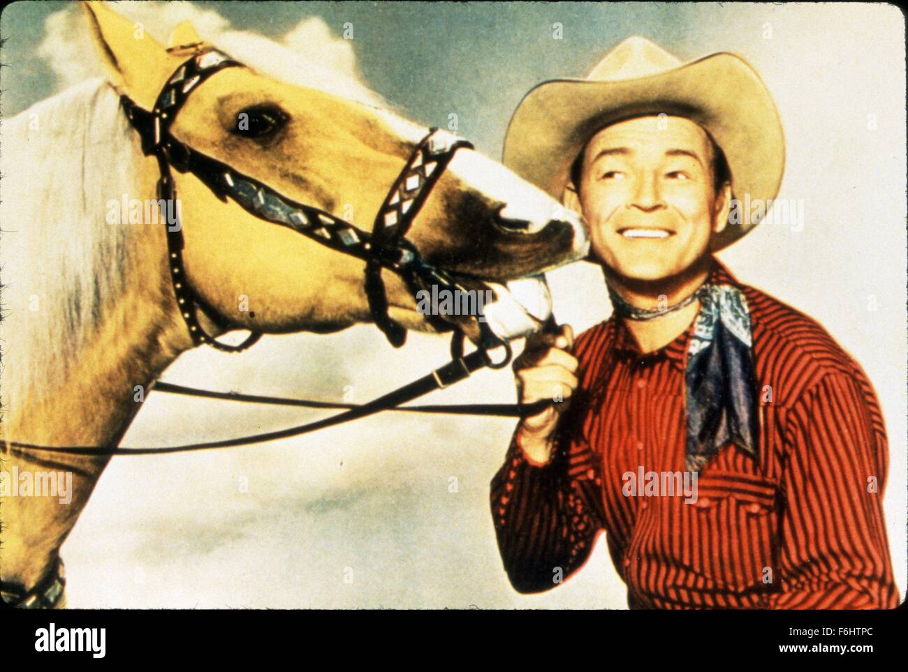 1952, Filmtitel: Sohn von BLEICHGESICHT, Regie: FRANK TASHLIN, Studio: PARAMOUNT, abgebildet: ROY ROGERS, FRANK TASHLIN. (Bild Kredit: SNAP) Stockfoto