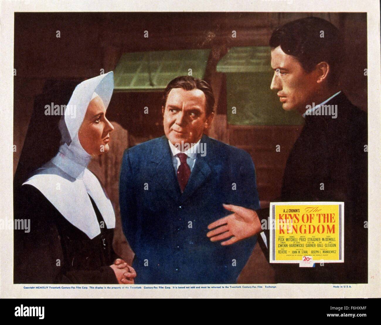 Filmtitel 1944: Schlüssel zum Himmelreich, Regie: JOHN M STAHL, Studio: FOX, im Bild: THOMAS MITCHELL, GREGORY PECK. (Bild Kredit: SNAP) Stockfoto