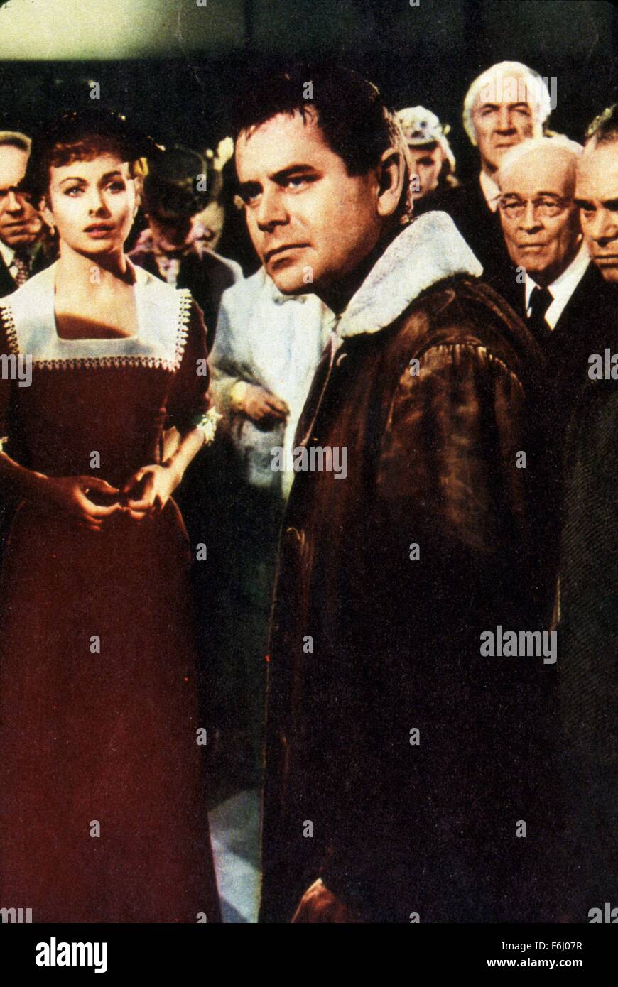 1956, Filmtitel: schnellste Waffe lebendig, Regie: RUSSELL ROUSE, Studio: MGM, abgebildet: JEANNE CRAIN, GLENN FORD. (Bild Kredit: SNAP) Stockfoto