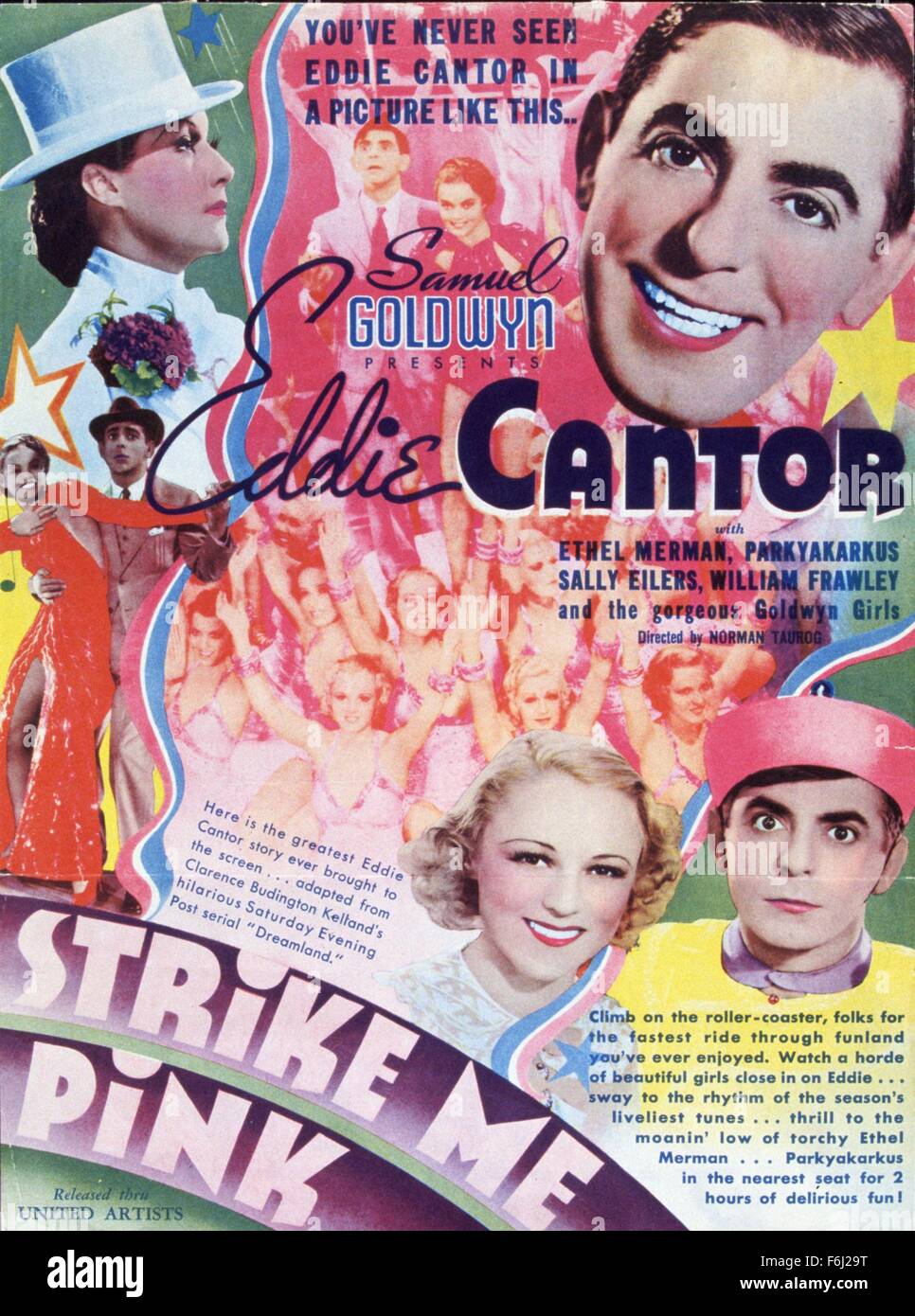 1937, Filmtitel: scheinen mir rosa, Regie: NORMAN TAUROG, Studio: GOLDWYN, abgebildet: EDDIE CANTOR. (Bild Kredit: SNAP) Stockfoto
