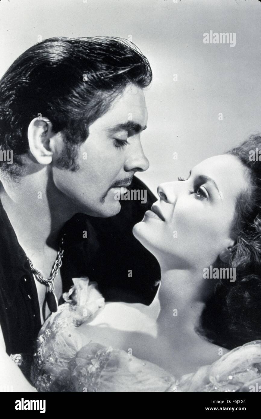 1942, Filmtitel: BLACK SWAN, Regie: HENRY KING, Studio: FOX, abgebildet: HENRY KING, MAUREEN O'HARA, TYRONE POWER. (Bild Kredit: SNAP) Stockfoto