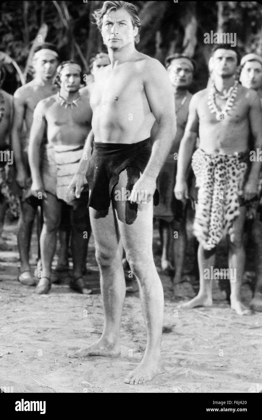 1953, Filmtitel: TARZAN und die sie im Bild: LEX BARKER, Charakter. (Bild Kredit: SNAP) Stockfoto