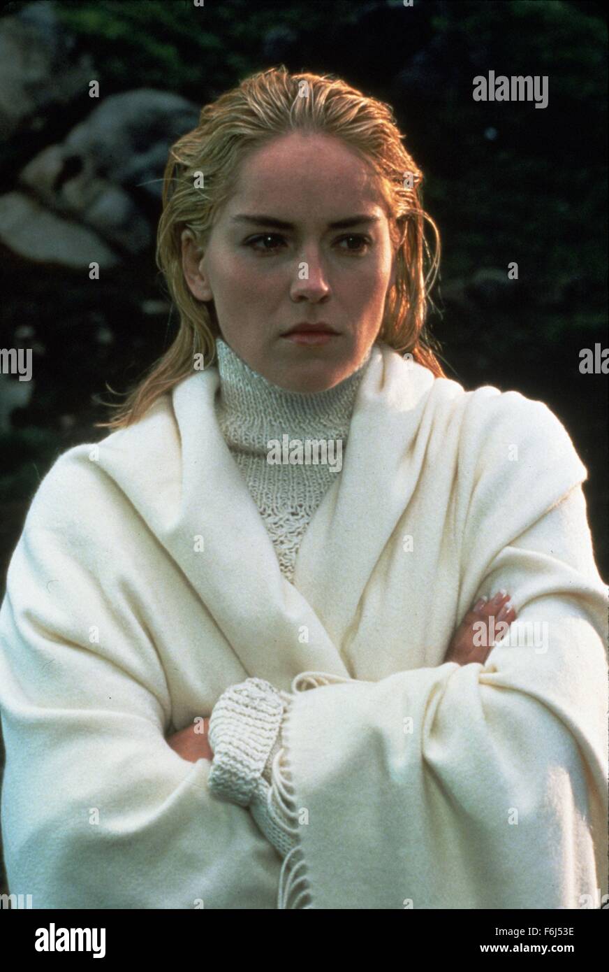 Filmtitel 1992: BASIC INSTINCT, Regie: PAUL VERHOEVEN, Studio: TRI, abgebildet: SHARON STONE. (Bild Kredit: SNAP) Stockfoto