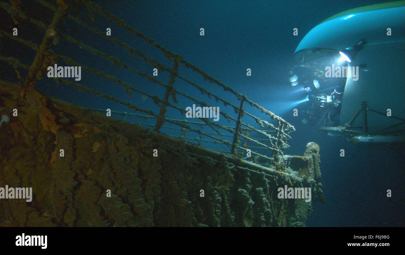 31. März 2003; Hollywood, Kalifornien, USA; Tauchen Sie Sub aus der Familie Dokumentation '' Ghosts of the Abyss'' unter der Regie von James Cameron. Stockfoto