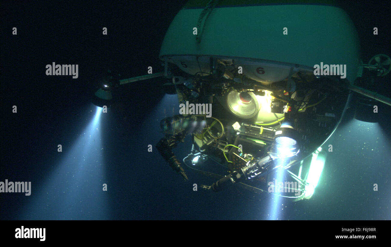 31. März 2003; Hollywood, Kalifornien, USA; Tauchgang Sub aus der Familie Dokumentation '' Ghosts of the Abyss'' unter der Regie von James Cameron. Stockfoto