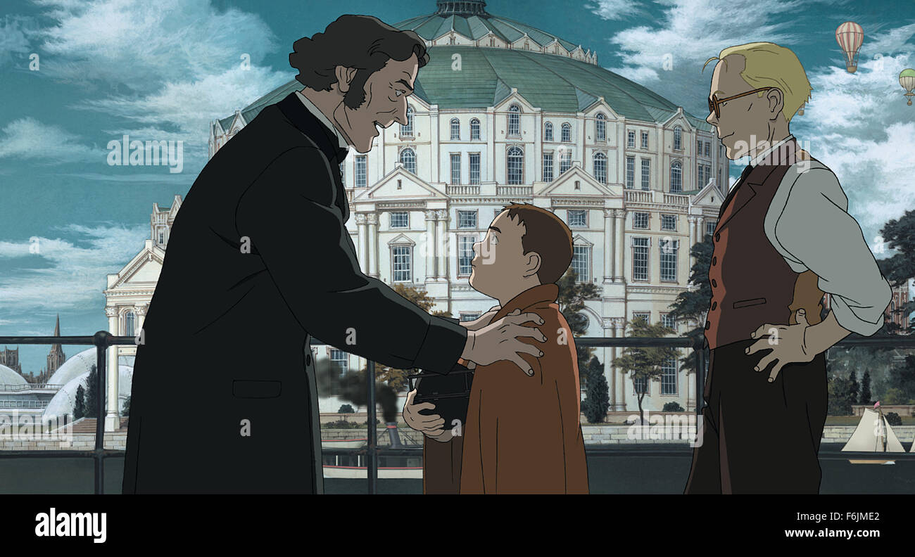 DATUM DER FREIGABE: 2004. FILMTITEL: Steamboy. STUDIO: Sony Pictures. PLOT: Rei ist ein junger Erfinder Leben in Großbritannien Mitte des 19. Jahrhunderts. Kurz vor dem ersten jemals kommt World Expo, eine wunderbare Erfindung namens der "Dampf-Ball", hinter denen eine bedrohliche Kraft verborgen ist, vor seiner Tür von seinem Großvater Roid in den USA Inzwischen hat die schändlichen Ohara Stiftung Männer aussenden zu lassen TheSteam Ball zu erwerben, so dass sie seine Kraft gegen ihre eigenen illegalen Zwecke zu verwenden. Stockfoto