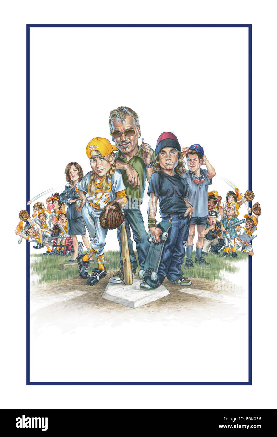 Datum der Freigabe: 22. Juli 2005 Film Titel: Bad News Bears-STUDIO: Umweg Filmproduction PLOT: Morris Buttermaker (Thornton), eine alkoholische Schädling Entfernung Arbeiter und ehemaliger professioneller Baseballspieler (für eine sehr kurze Zeit), wird eingestellt, zu coachen und trainieren eine fehlerhaften Baseballteam der 12-jährigen aus der Liga geworfen werden soll. Unter der Regie von Richard Linklater.   Bild: Kunstwerke für Film-Poster.   (Bild Kredit: C Paramount Pictures/Entertainment Bilder) Stockfoto