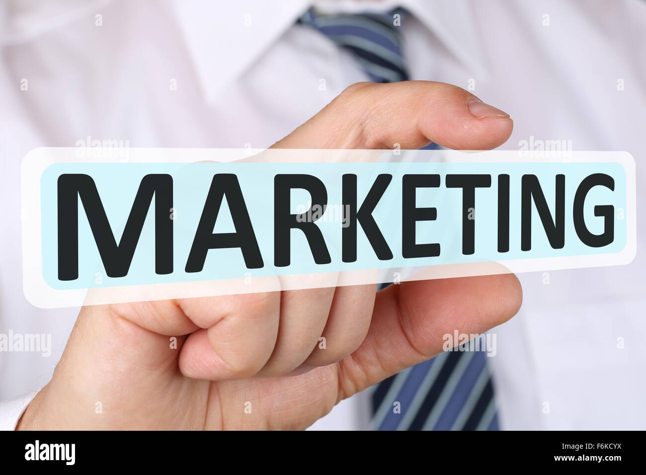 Unternehmer-Business-Konzept mit marketing Werbung Promotion Kunden Stockfoto